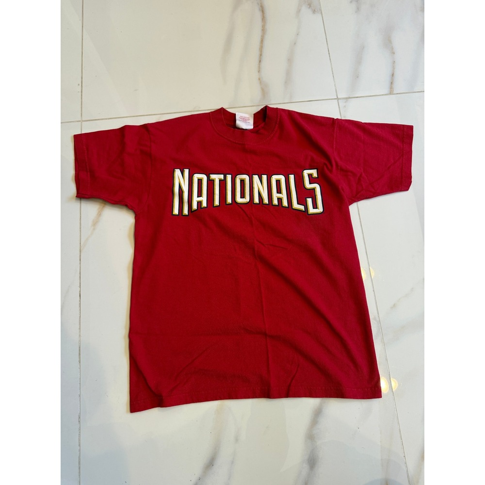 Majestic Washington Nationals MLB Red‎ T-Shirt Womens Large 1131P Baseball Tee